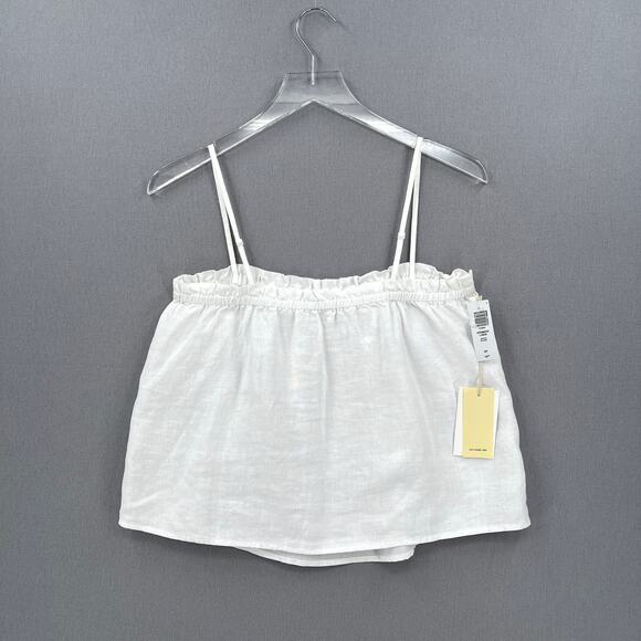 ARITZIA WILFRED Vermeer Linen Camisole Womens Small White Sleeveless Tank NWT - Picture 2 of 15